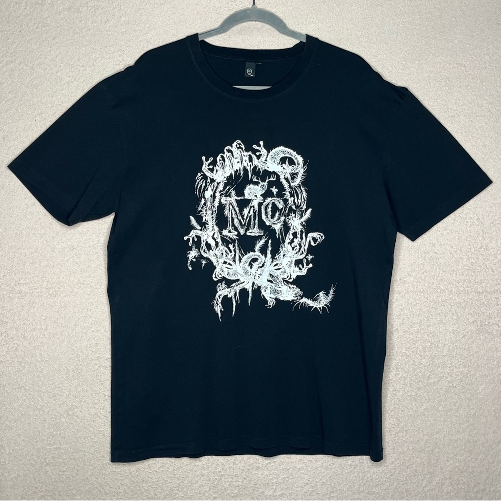 Alexander McQueen Black and White Short Sleeve Tee